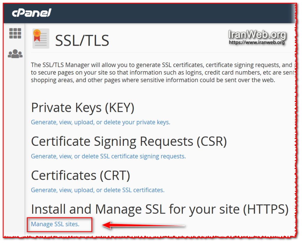 نصب SSL در سی پنل